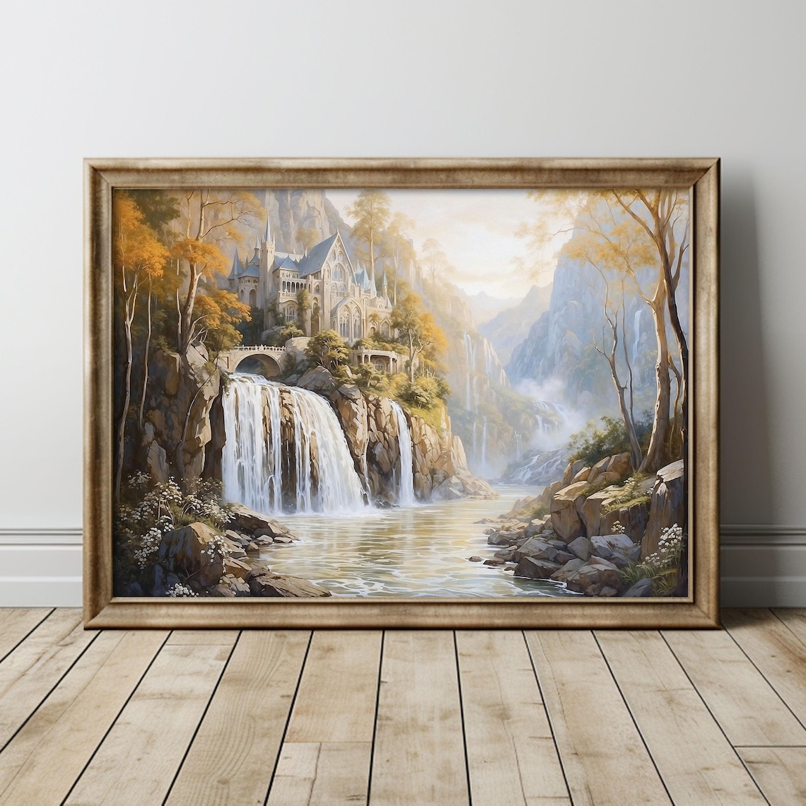 Rivendell Fantasy Painting Lord of the Rings Art Print