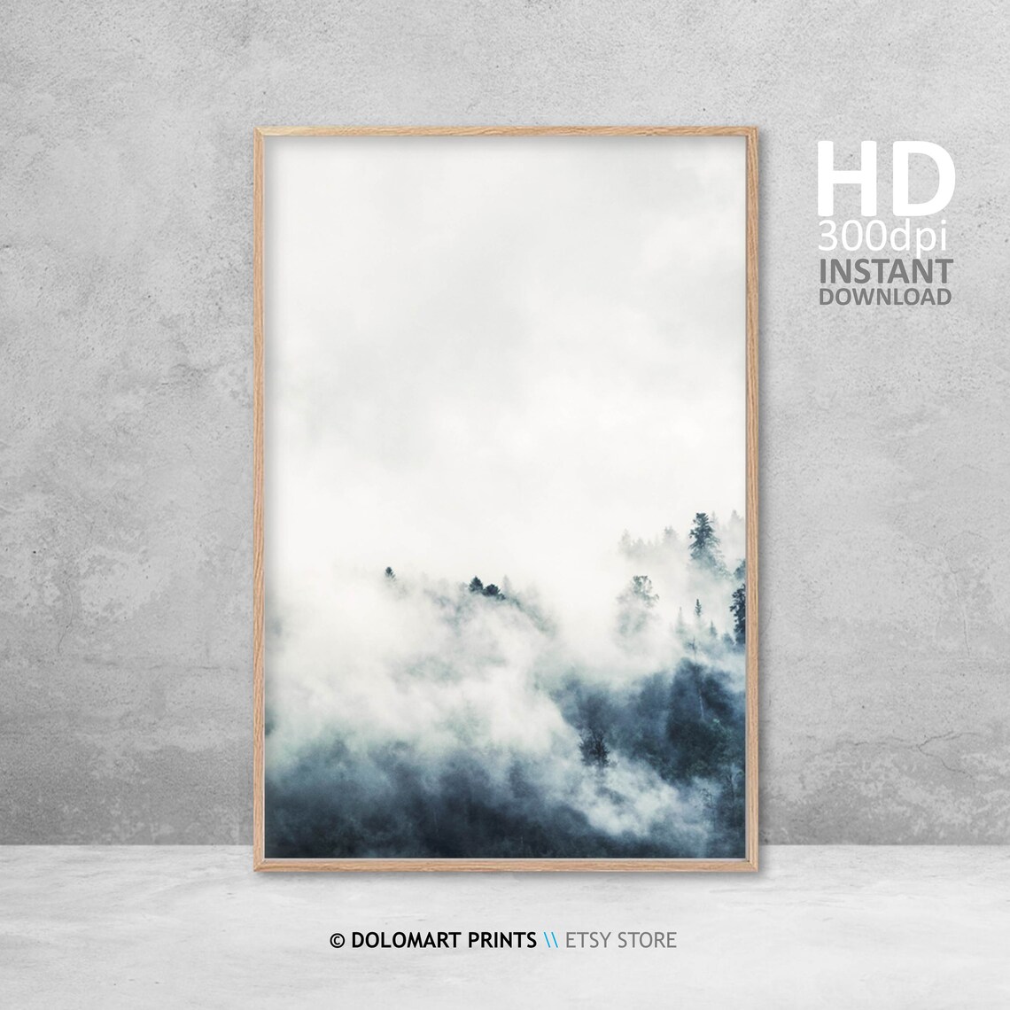 Nordic Forest Landscape Minimal Wall Art Poster - Image 4