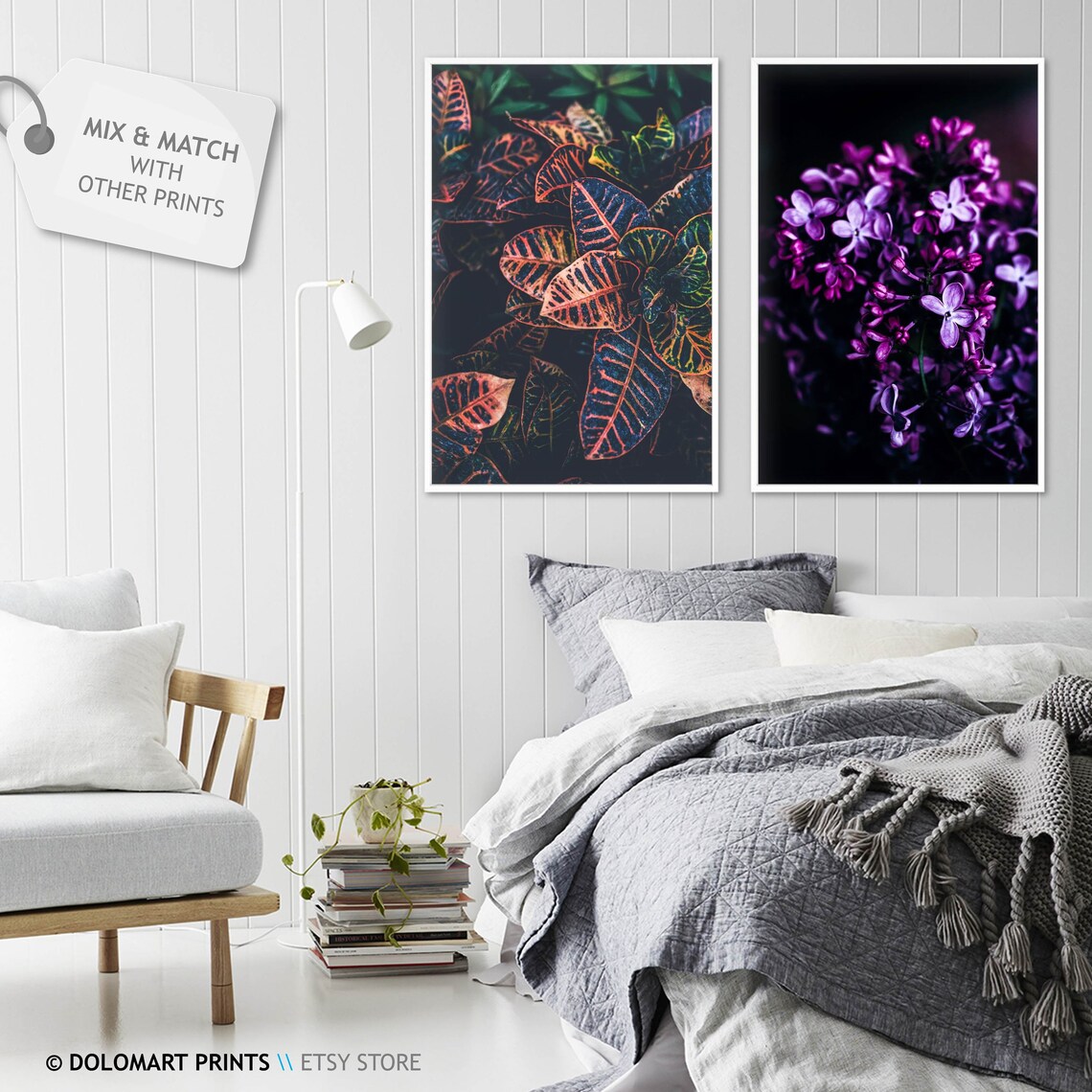 Purple Flower Photo Art Print, Purple and Black - Image 2