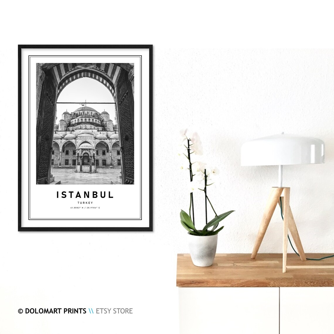 Istanbul Travel Poster, Minimalist Coordinates Print - Image 3