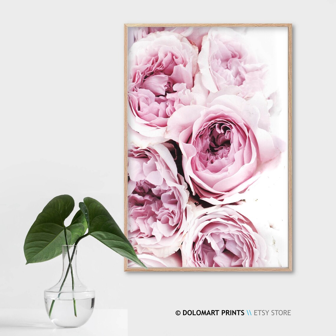 Pink Peonies, Rose Floral Room Decor Art Print - Image 2