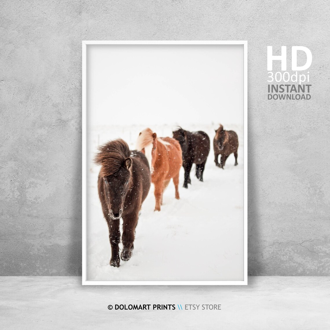 Wild Horse Farmhouse Art Print, Rustic Wall Decor