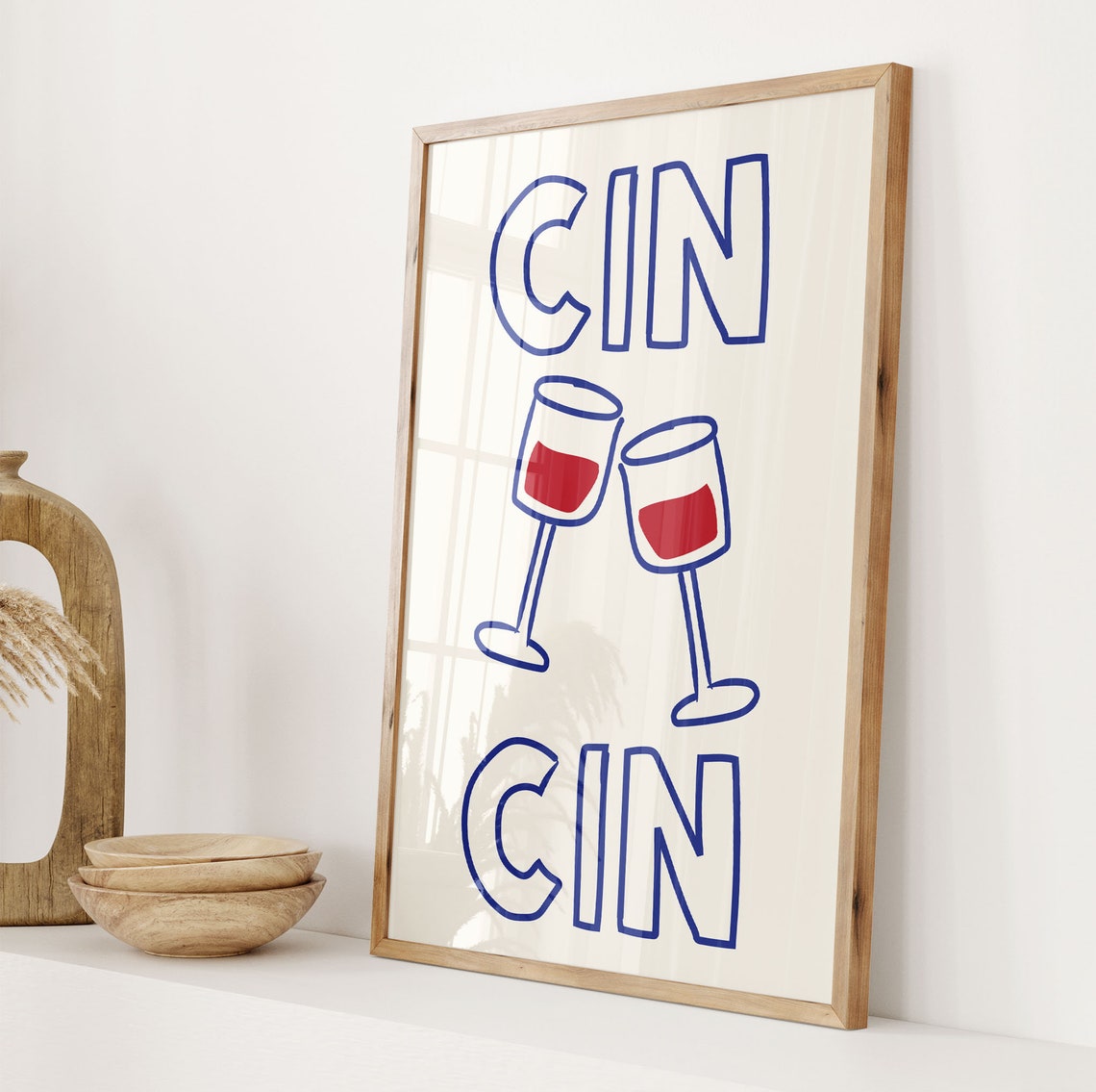 Cin Cin Italian Cheers Wine Glasses Toast Kitchen Bar Poster - Image 4