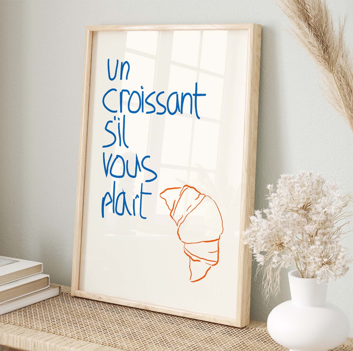Un Croissant Sil Vous Plait French Bakery Handwritten Kitchen Poster - Image 3