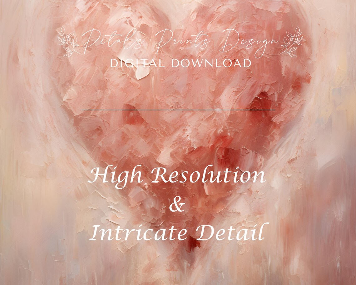 Valentine Heart Watercolor Poster, Romantic Wall Art - Image 3