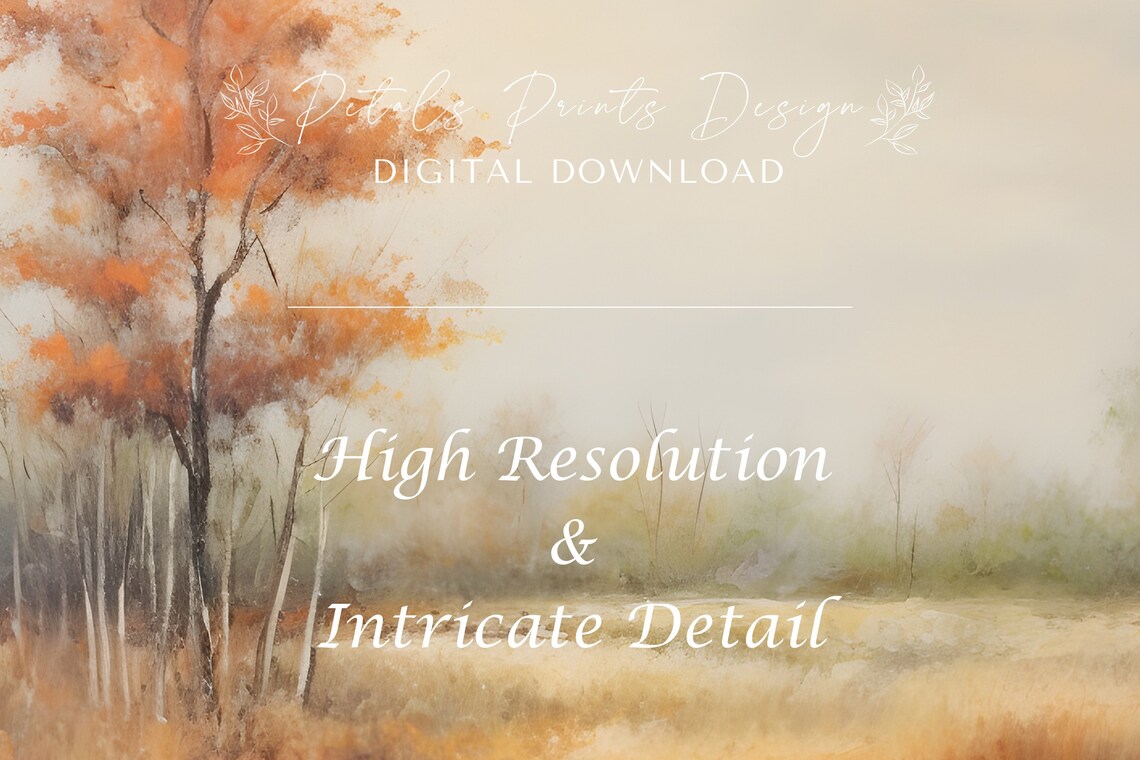 Rustic Fall Landscape, Vintage Autumn Countryside Art Print - Image 4