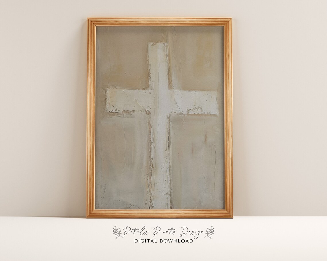Cross Bible Verse Christian Minimalist Art Print