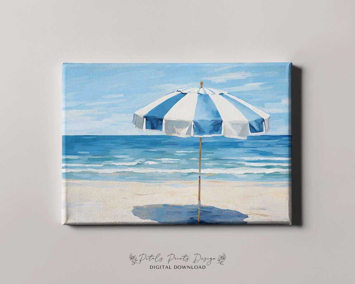 Vintage Beach Abstract Coastal Wall Art Print - Image 4