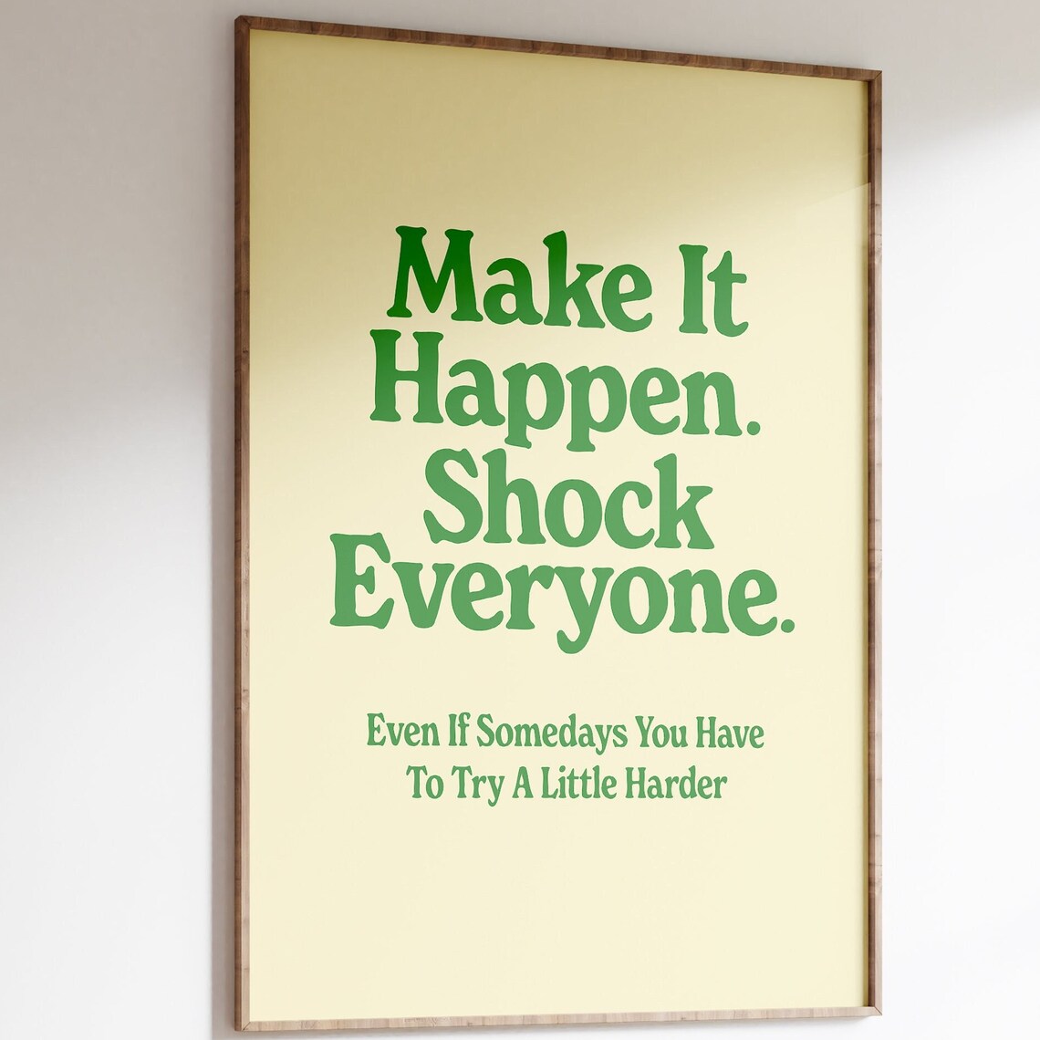 Make It Happen Quote Retro Motivational Poster