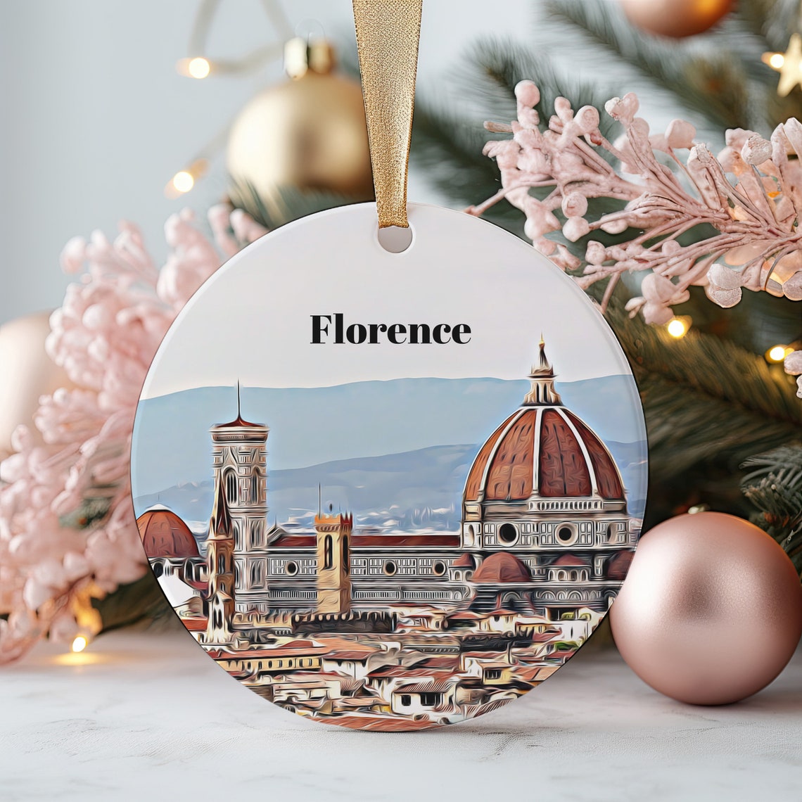 Florence Italy Duomo Cathedral Renaissance Travel Ornament Poster