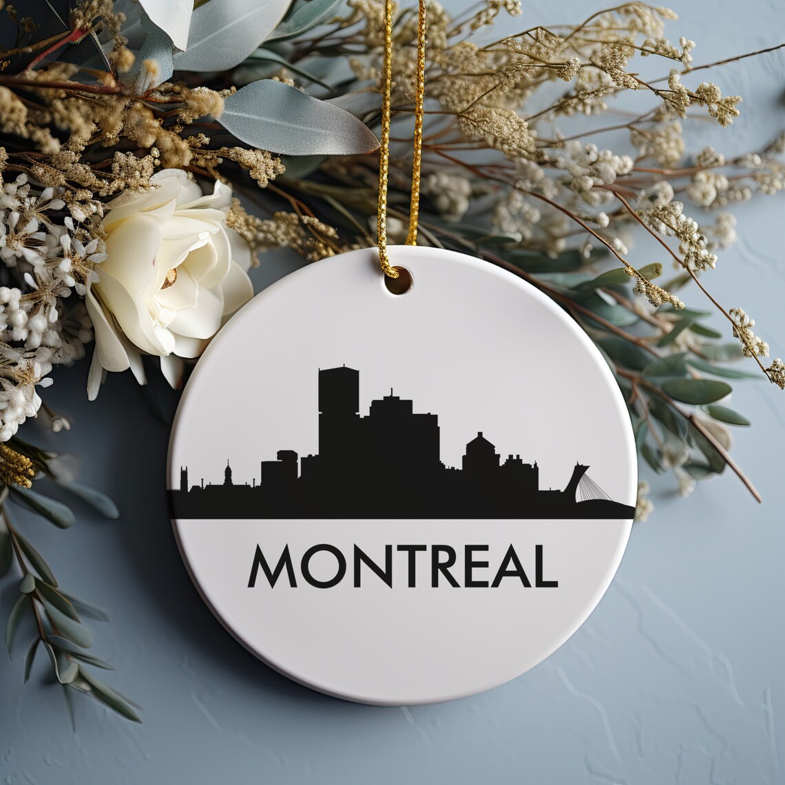 Montreal Canada City Skyline Silhouette Travel Souvenir Poster