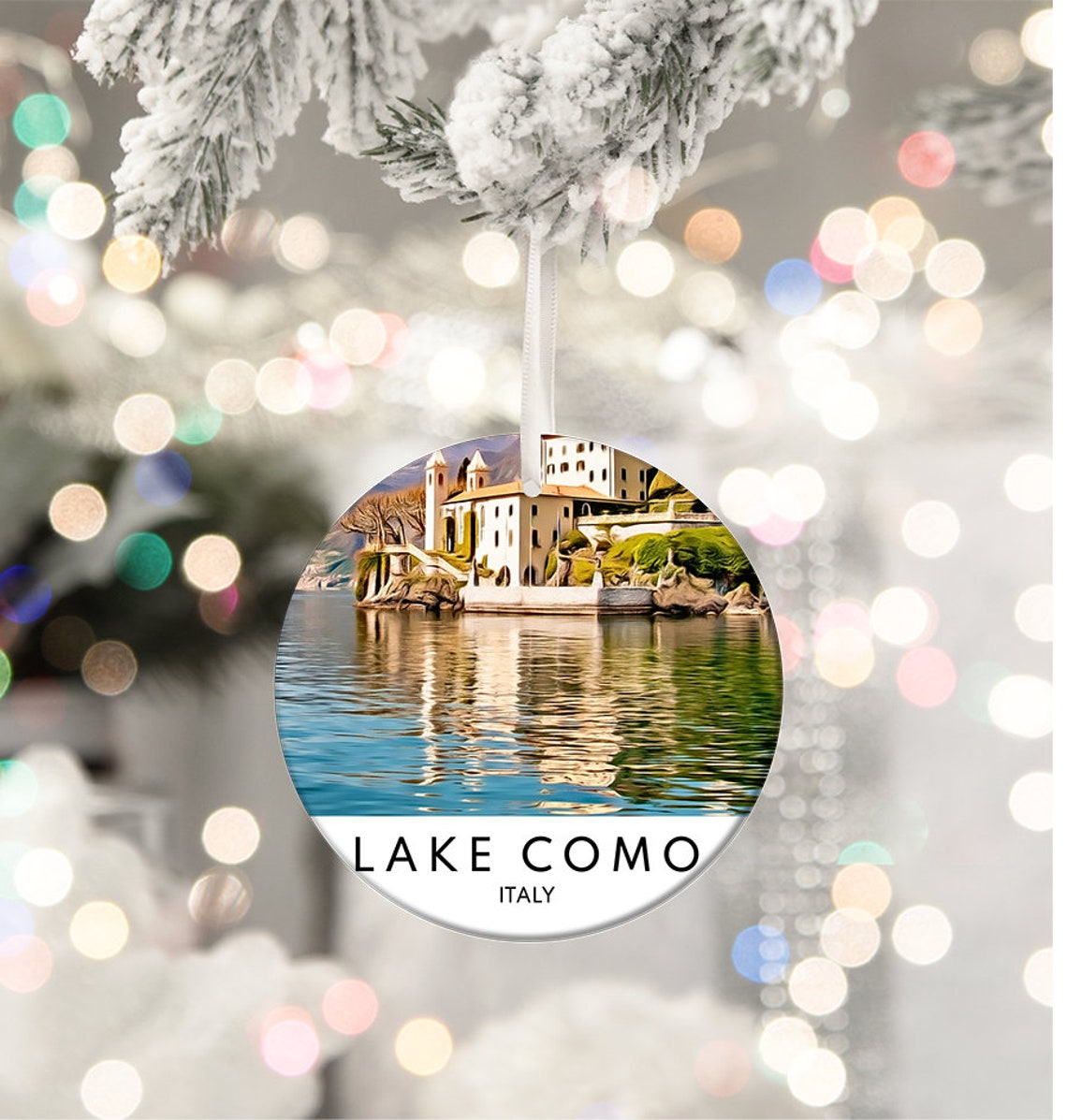 Lake Como Italy Scenic Lakeside Villa Keepsake Travel Art Print