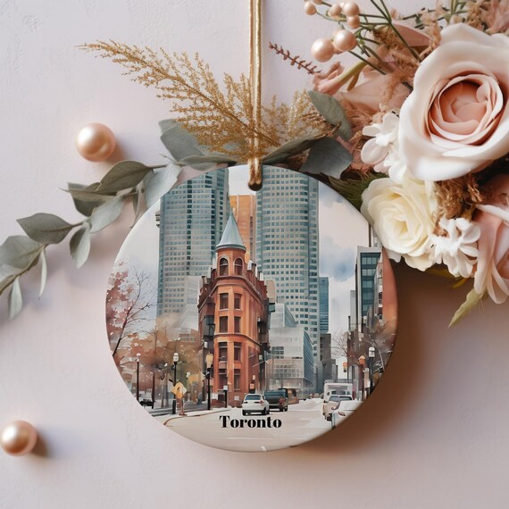 Toronto Flatiron Building Christmas Ornament Travel Souvenir Poster