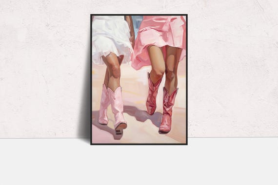 Cowgirl Boots Photography Print Country Western Home Decor