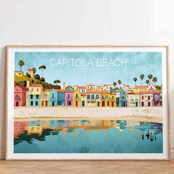 Capitola Beach Minimalist Travel Poster