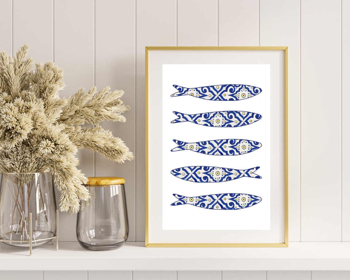 Portuguese Sardine Tile Art Print, Portugal Decor - Image 4