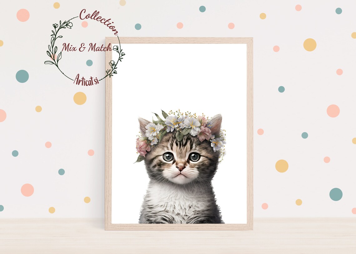 Cat Print, Animal Nursery Decor