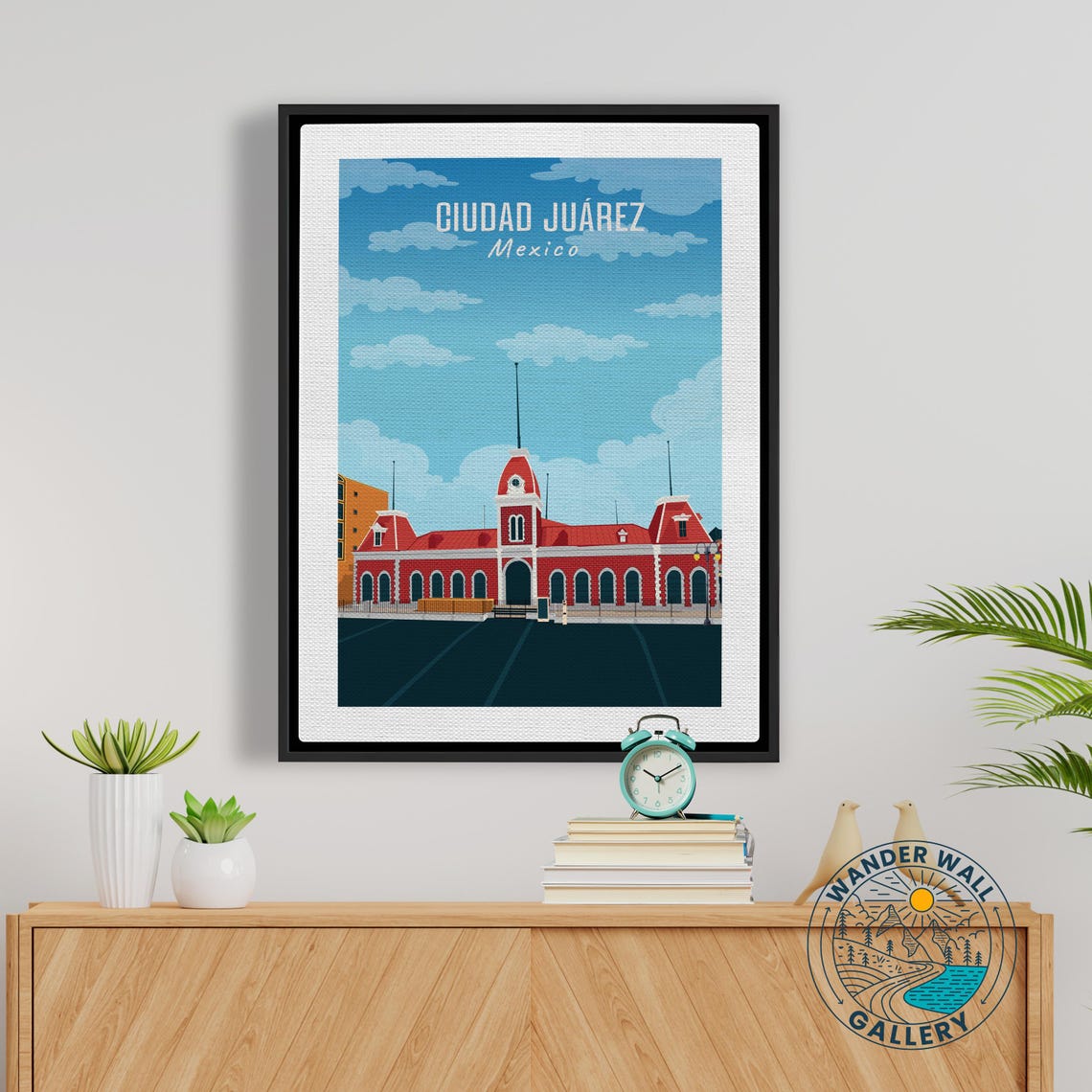 Ciudad Juarez Mexico Travel Poster Architecture Wall Art Mexican Historic Museum Prints Personalized Lover Home Decor Gift - Image 5