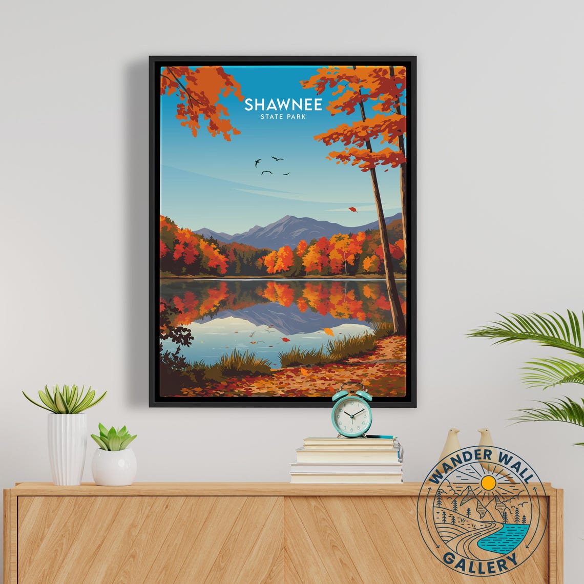 Shawnee State Park Autumn Lake Reflection Mountain View Poster - Image 5