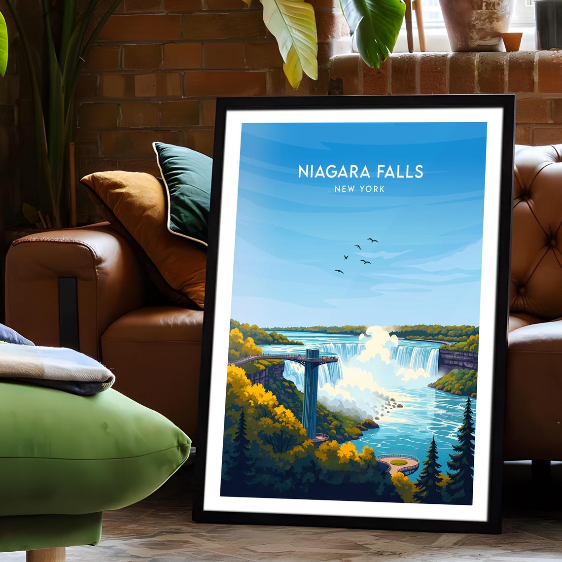 Niagara Falls New York Horseshoe Falls Observation Tower Autumn Poster - Image 6