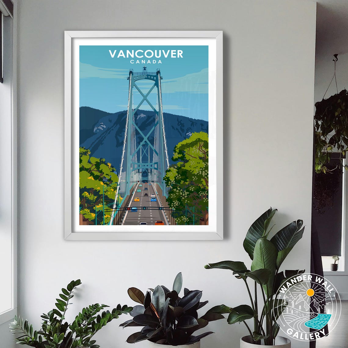 Vancouver Canada Lions Gate Bridge Scenic Mountain Drive Poster - Image 3