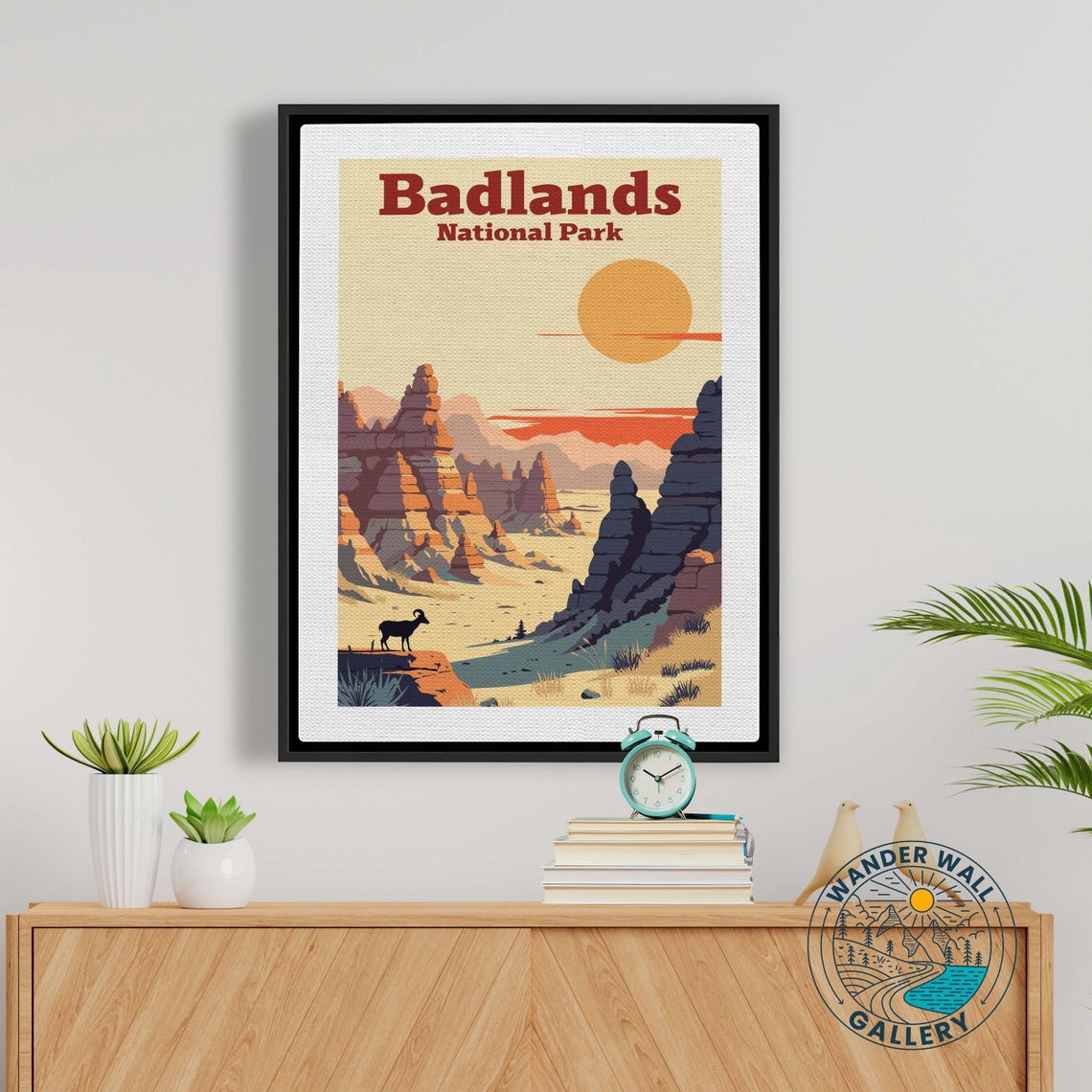 Badlands National Park Desert Buttes Bighorn Sheep Vintage Poster - Image 5