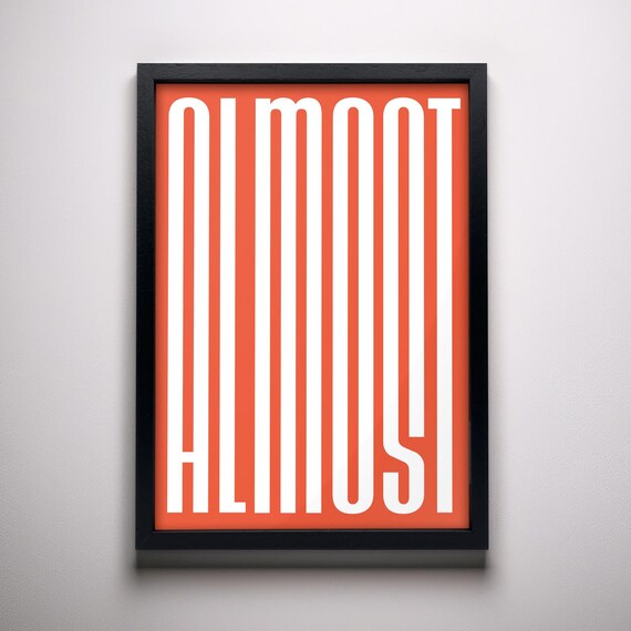 Modern Typography, Bold Minimalist Home Office Decor
