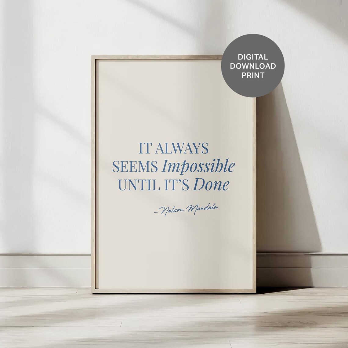 Nelson Mandela Quote Print Inspirational Home Decor