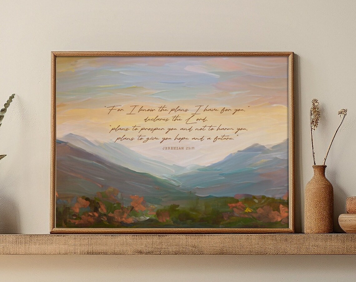 I Know The Plans For You Vintage Scripture Poster