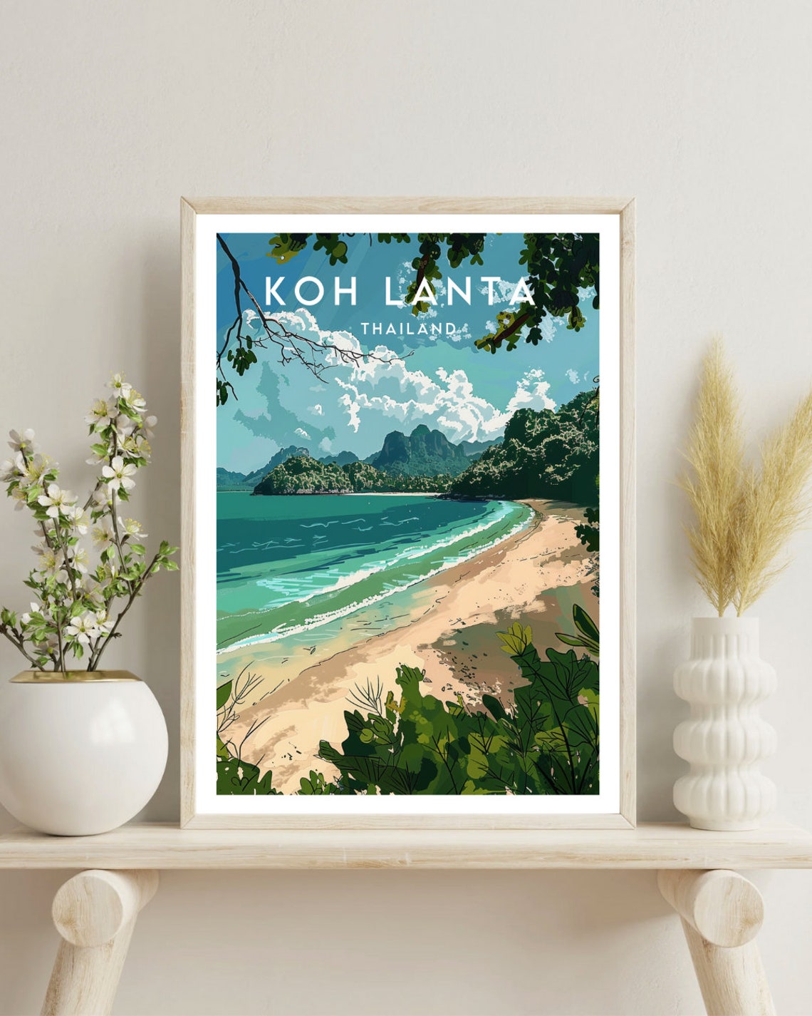 Koh Lanta Travel Print Thailand Koh Lanta Poster Thailand Poster Travel Wall Art Thailand Print Koh Lanta Ko Lanta Thai Poster - Image 4