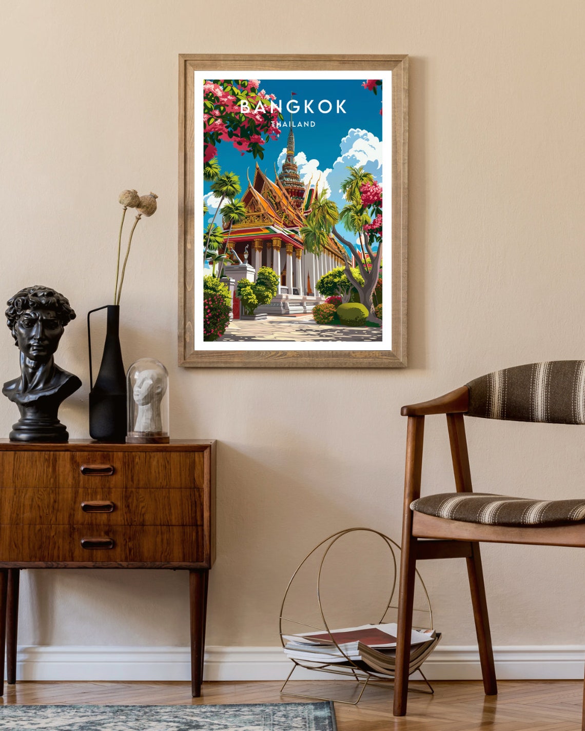 Bangkok Travel Print Thailand Bangkok Poster Thailand Poster Travel Wall Art Thailand Print Thai Poster Bangkok Print Se Asia - Image 2