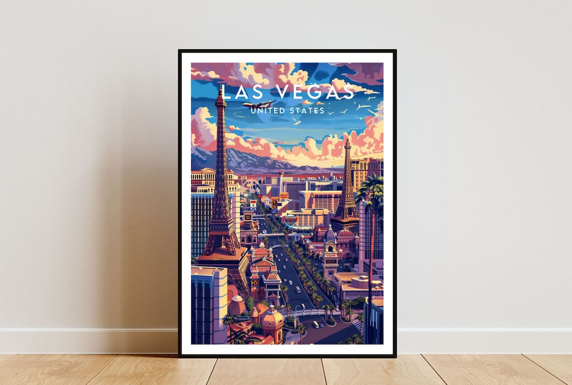 Las Vegas Travel Poster, United States City Print