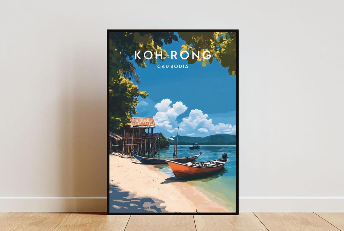Koh Rong Travel Print Cambodia Koh Rong Poster Cambodia Poster Travel Wall Art Cambodia Print Koh Rong Print Cambodia Asia Poster
