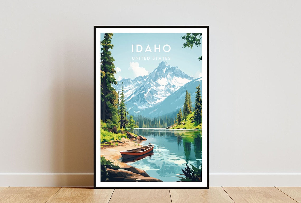 Idaho Travel Wall Art United States Poster