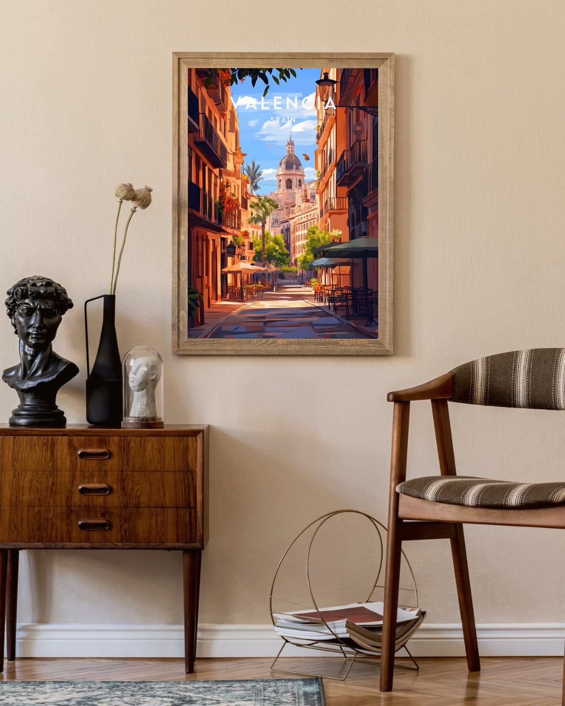 Valencia Spain Domed Cathedral Old Town Vintage Travel Poster - Image 2