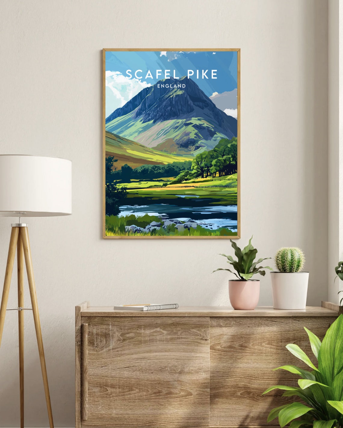 Scafell Pike England Lake District Mountain Vintage Travel Poster - Image 3