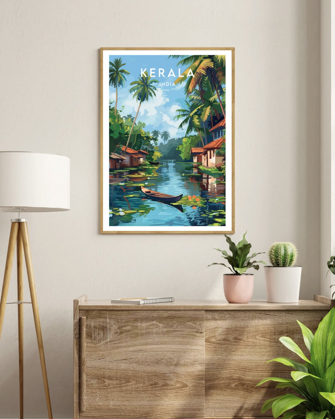 Kerala Travel Wall Art India Travel Poster - Image 3