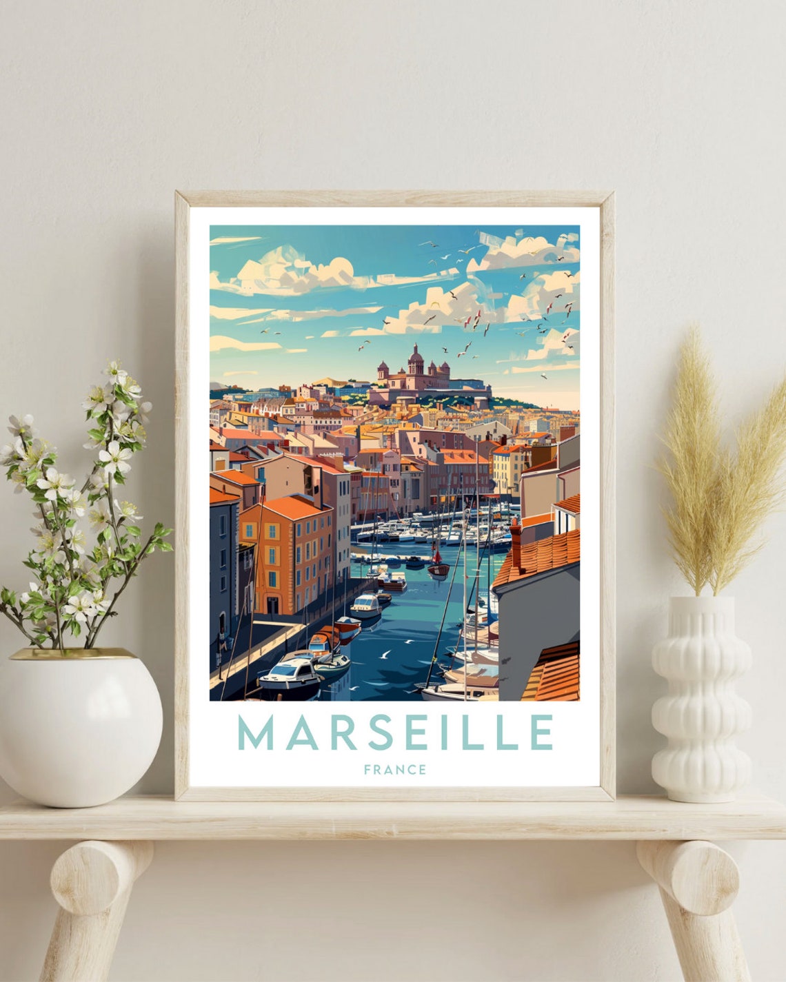 Marsielle Travel Print France Marseille Poster France Poster Travel Wall Art France Print Poster France Europe Marseille French - Image 4