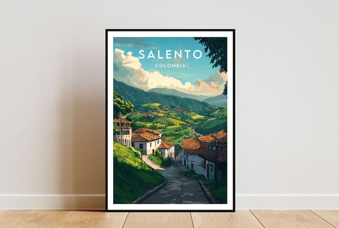 Salento Travel Poster, Colombia South America