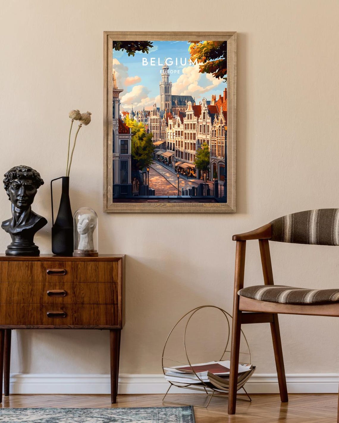 Belgium Travel Print Europe Europe Poster Belgium Poster Travel Wall Art Belgium Print Belgium Europe Brussels Poster Bruges Print - Image 2