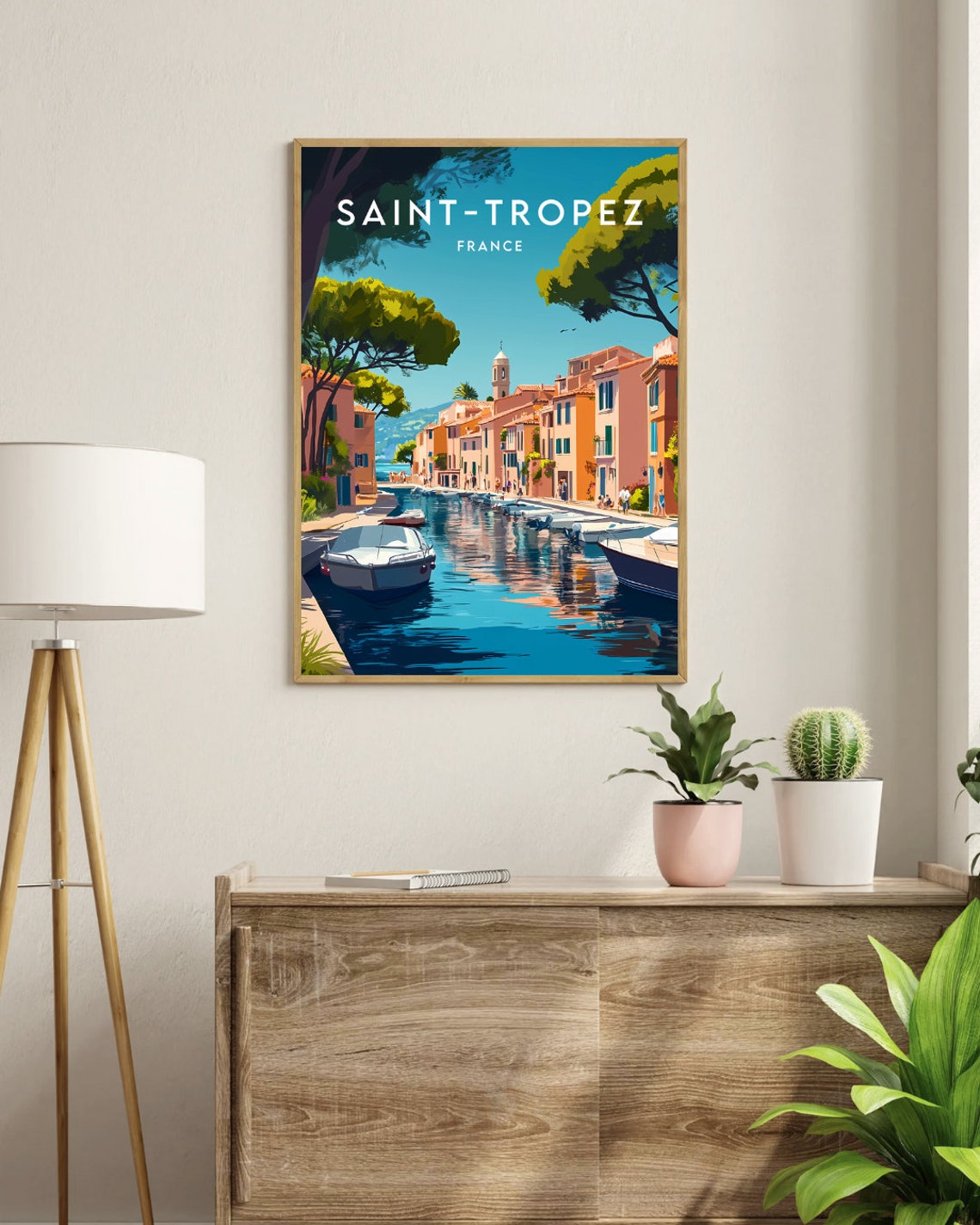 Saint Tropez Travel Print France Saint Tropez Poster France Poster Travel Wall Art France Print France Europe Saint Tropez Wall Art - Image 3