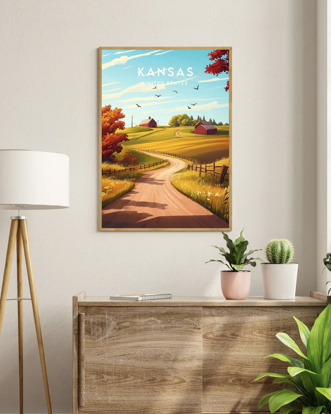 Kansas Travel Print United States Kansas Poster America Poster Travel Wall Art America Print America Kansas Wall Art Usa Poster - Image 3