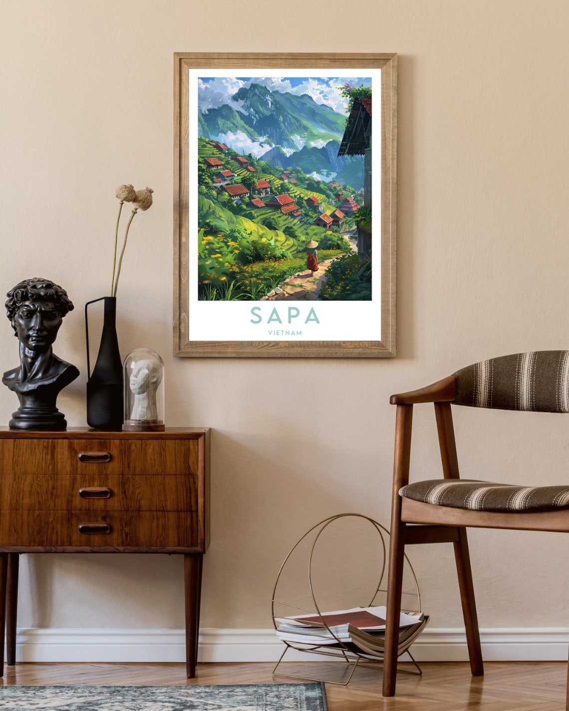 Sapa Travel Print Vietnam Sapa Poster Vietnam Poster Travel Wall Art Vietnam Print Sapa Wall Art Sapa Se Asia Home Wall Decor - Image 2