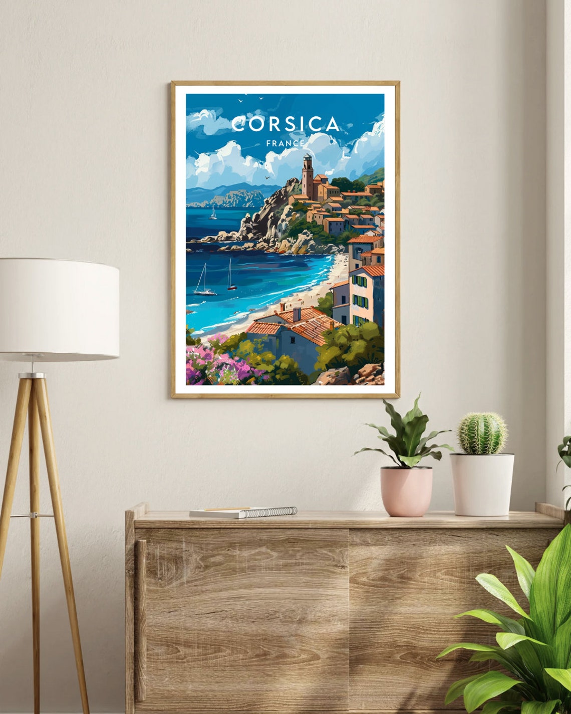 Corsica Travel Print France Corsica Poster France Poster Travel Wall Art France Print Poster France Europe Corsica Wall Art - Image 3