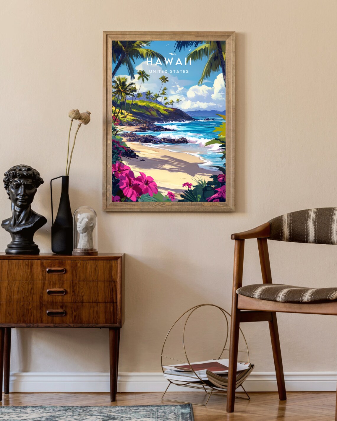 Hawaii Travel Poster, United States Travel Art - Image 2
