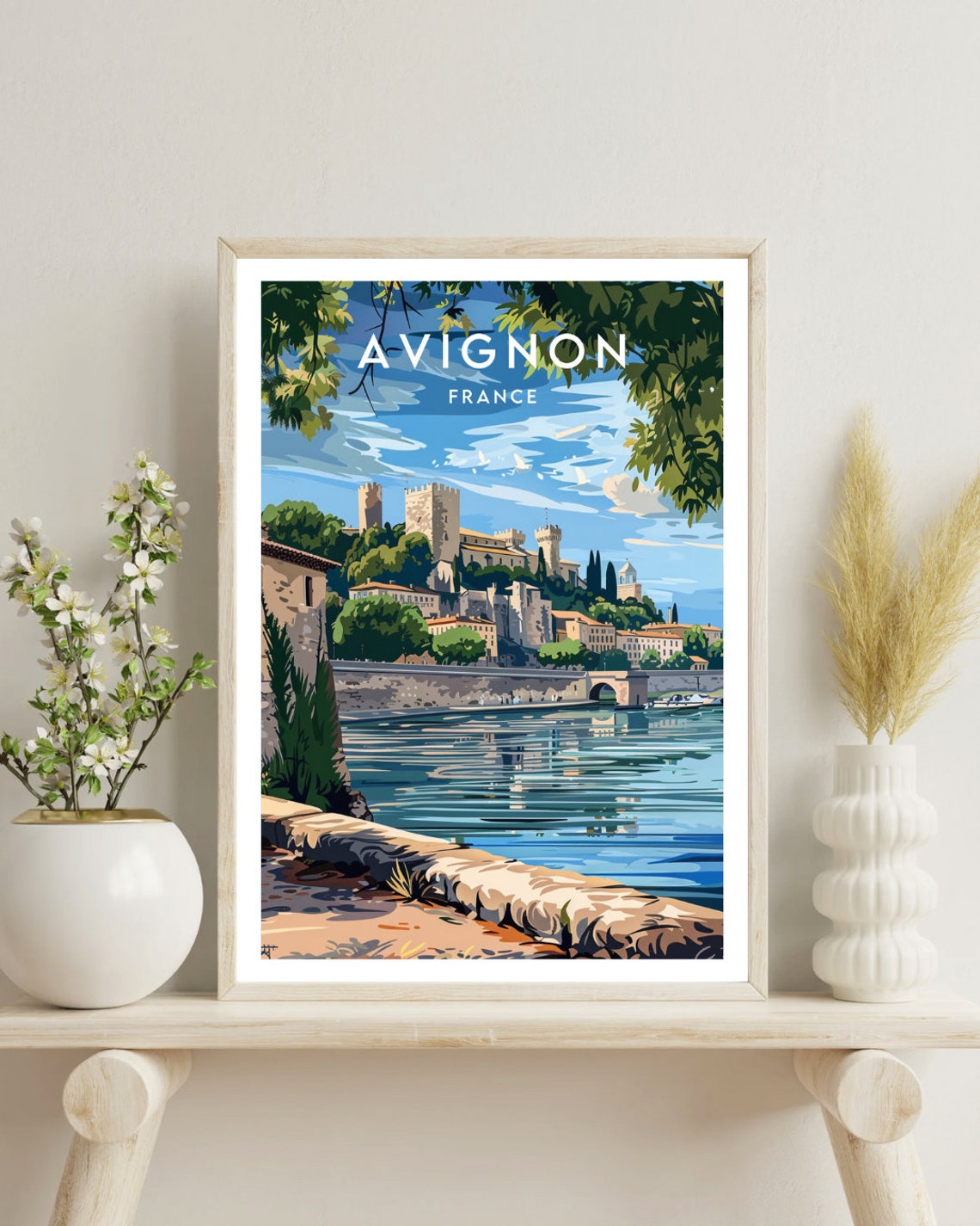 Avignon Travel Print France Avignon Poster France Poster Travel Wall Art France Print Poster France Europe Avignon Wall Art - Image 4