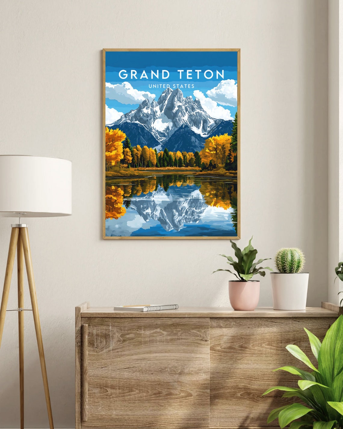 Grand Teton Travel Print United States Grand Teton Poster America Poster Travel Wall Art America Print Grand Teton Art Usa Wyoming - Image 3