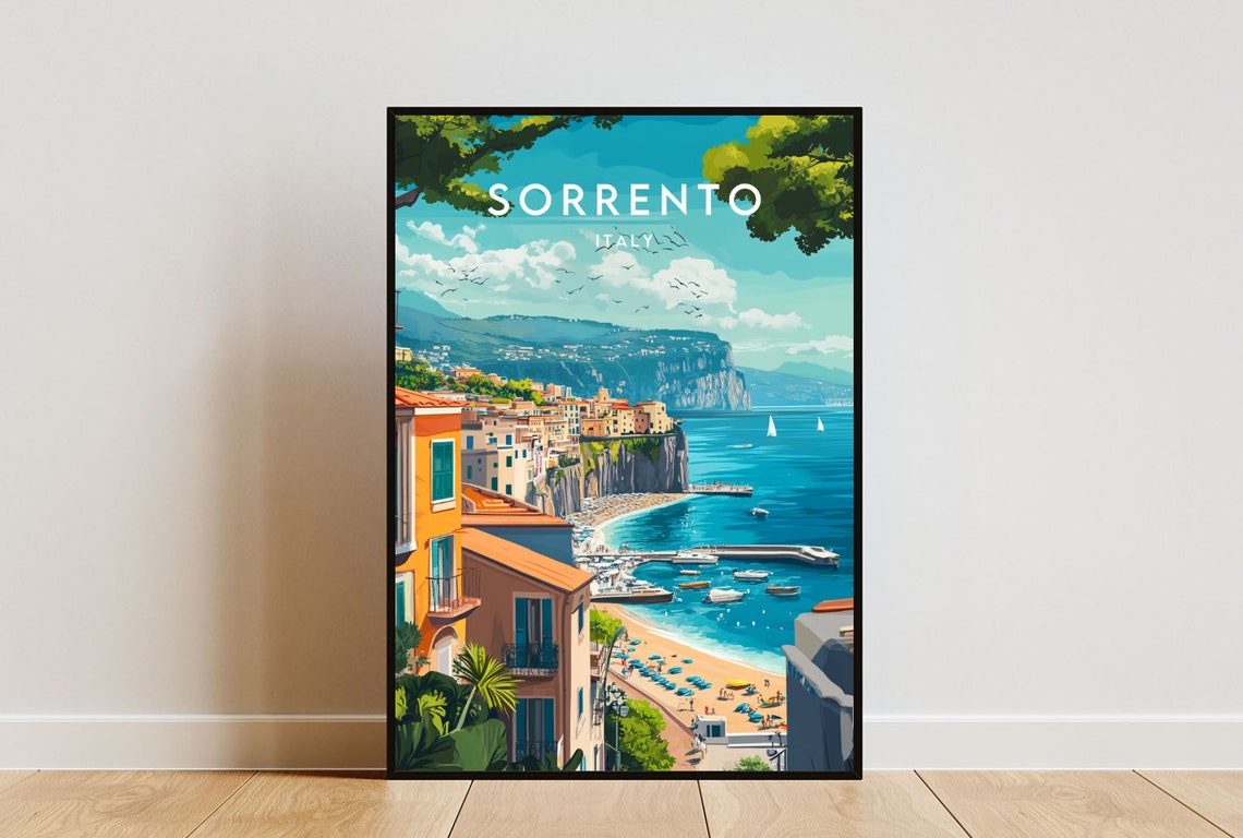 Sorrento Travel Print Italy Sorrento Poster Italy Poster Travel Wall Art Italy Print Poster Italy Europe Sorrento Print Italian
