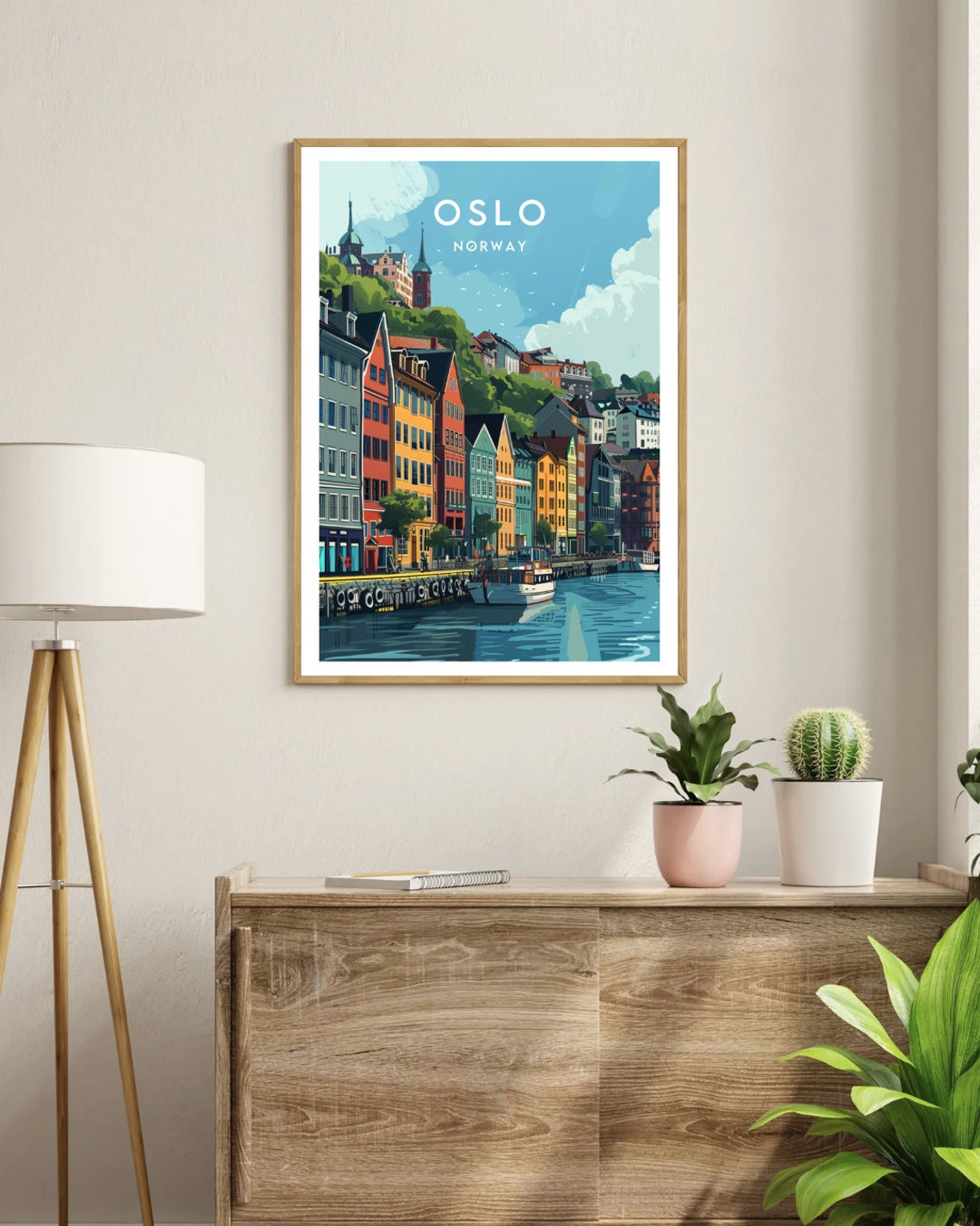 Oslo Travel Print Norway Oslo Poster Norway Poster Travel Wall Art Norway Print Poster Norway Europe Oslo Scandinavia - Image 3