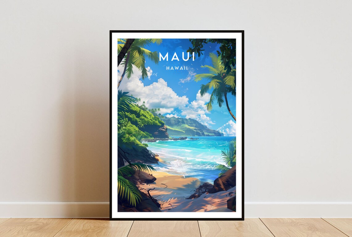 Maui Travel Poster, Hawaii and United States